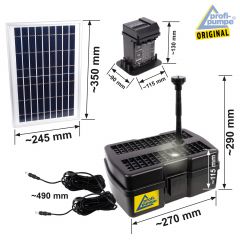 B-Ware Teichpumpen-Set Solar  Aqua-Vital 9-UV-C