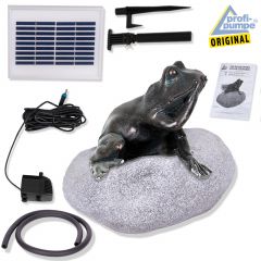 B-Ware TEICHPUMPE SOLAR SET MÄRCHEN-FROSCH für GARTEN, TEICH, TERRASSE