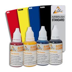 Profi-AirBrush Carry IV-TC schwarz Color II mit 4 Farben Set