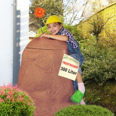 Regentonne Felsbrocken stein-braun - das ORIGINAL mit 300Liter! mit Auslaufhahn