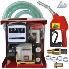 Diesel EXELENZ-2 Pumpe mit Zähler, hochwertiger Saug- und Druckschlauch-Garnitur, Automatik-Zapfpistole und Zubehör