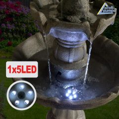 Solar - Brunnen ASIA-GARTEN-2 mit LiIon-Akku & LED Licht(Neu)