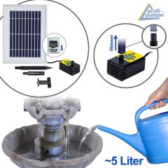 Solar - Brunnen ASIA-GARTEN-2 mit LiIon-Akku & LED Licht(Neu)