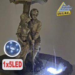 Solar - Brunnen DIE LIEBENDEN 200-3 mit Li-Ion-Akku & LED-Licht