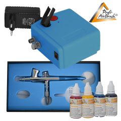 Profi-AirBrush Carry I Color II mit 4 Farben Set