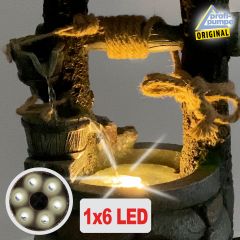 230V - Gartenbrunnen & Wasserspiel MÄRCHEN-BRUNNEN mit LED-Licht