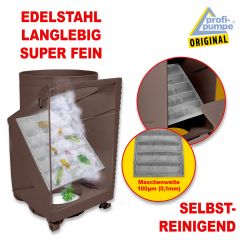 Fallrohrfilter T50 braun inkl. DN50 Anschluss-Set grau