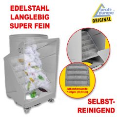 Fallrohrfilter raintec T50 Zink-Grau
