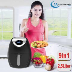 Digitale Heißluft-Multifritteuse ECO AIR-PROFI DC-1400W, schwarz