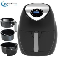 B-Ware Digitale Heißluft-Multifritteuse ECO AIR-PROFI DC-1400W, schwarz