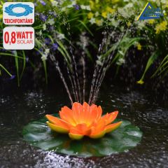 B-Ware Solar-Teichpumpen-Set Lotus-Blume - orange