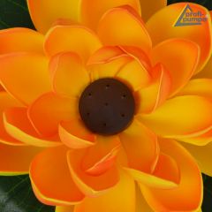 Solar-Teichpumpen-Set Lotus-Blume - Orange