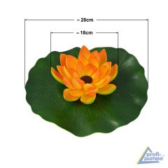 Solar-Teichpumpen-Set Lotus-Blume - Orange