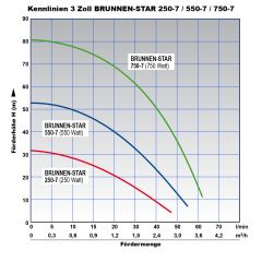 3 Tiefbrunnenpumpe BRUNNEN-STAR 250 mit AC 5-2 verkabelt