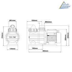 Schwimmbadpumpe POOL-STAR 550W-1