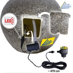 B-Ware Gartenbrunnen LEBENS-QUELLE mit LED-Licht