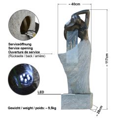 230V - Gartenbrunnen DANCING LADY mit LED-Licht