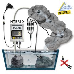 Bachlauf QUELLBACH II dunkel-grau, 3-teilig mit 4 RGB LED-Licht-230V