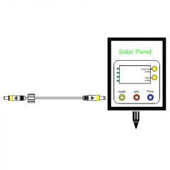 2,5Watt-Hybrid-System: 2,5Watt-Solar-Panel mit 5m Kabel zum Anschluß an 230V-Netzadapter, Erweiterungs-Set für Solar-Betrieb