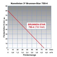 3 Tiefbrunnenpumpe BRUNNEN-STAR 750-4-400V