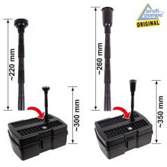 Fontänen Aufsätze für Set Solar Aqua-Vital 9 / 12-UV-C / Oasis 500-3