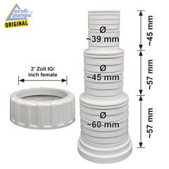 Stufenschlauchtülle für Schwimmbadpumpe POOL-STAR  1500W-230V / 2000W-230V / 1500W-380V / 2000-380W / 3000-380W