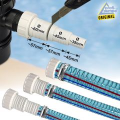 Stufenschlauchtülle für Schwimmbadpumpe POOL-STAR  1500W-230V / 2000W-230V / 1500W-380V / 2000-380W / 3000-380W