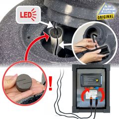  Solar-Brunnen QUELLSTEIN mit Li-Ion-Akku und LED-Licht