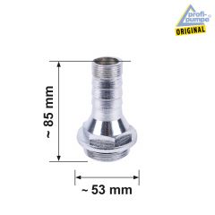 Grauguss Adapter AG AG 1 ¼“ (1,25 Zoll) für    25 mm Schlauch (Innendurchmesser) 