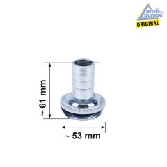 Grauguss Adapter AG AG 1 ½“ (1,5 Zoll) für    25 mm Schlauch (Innendurchmesser) 