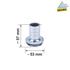 Grauguss Adapter AG AG 1 ½“ (1,5 Zoll) für    30 mm Schlauch (Innendurchmesser) 