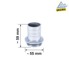 Grauguss Adapter AG AG 1 ½“ (1,5 Zoll) für    39 mm Schlauch (Innendurchmesser) 