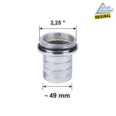 Grauguss Adapter AG AG 2 ¼“ (2,25 Zoll) für    49 mm Schlauch (Innendurchmesser) 