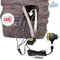 B-Ware 230V - Gartenbrunnen STEINKRUG mit LED-Licht 