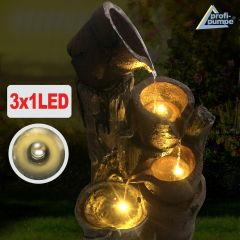 230V - Gartenbrunnen WALD-QUELLE mit LED-Licht 