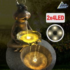 B-Ware Gartenbrunnen FROSCH-PRINZ mit LED-Licht 