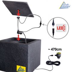 230V - Gartenbrunnen BASALT-MODERNA mit LED-Licht