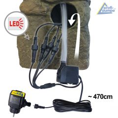 230V - Gartenbrunnen FELS-ZAUBER mit LED-Licht