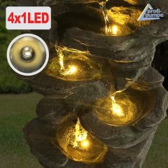 230V - Gartenbrunnen KÖNIGS-FELS mit LED-Licht