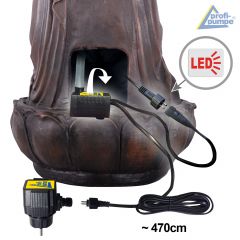 230V - Gartenbrunnen ZHEN KRAFT-QUELLE mit LED-Licht
