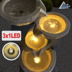 230V - Gartenbrunnen FENG-SHUI  mit LED-Licht