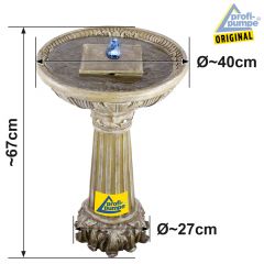 B-Ware Gartenbrunnen & Wasserspiel LIEBES-BRUNNEN mit LED-Licht