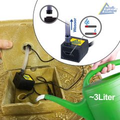 B-Ware Gartenbrunnen & Wasserspiel LIEBES-BRUNNEN mit LED-Licht