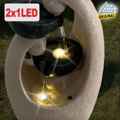 Solar Gartenbrunnen HARMONIE-QUELLE mit LED-Licht und Li-Ion-Akku