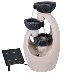 Solar Gartenbrunnen HARMONIE-QUELLE mit LED-Licht und Li-Ion-Akku