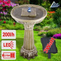 Solar - Gartenbrunnen & Wasserspiel LIEBES-BRUNNEN mit LED-Licht und Li-Ion-Akku