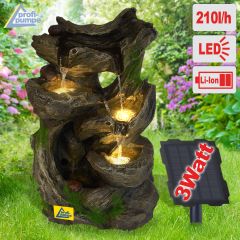 B-Ware Solar Gartenbrunnen MÄRCHENWALD mit LED-Licht
