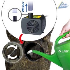 B-Ware Solar Gartenbrunnen MÄRCHENWALD mit LED-Licht