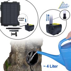 B-Ware Solar - Gartenbrunnen & Wasserspiel BAUMWURZEL & STEIN-KASKADE mit Li-Ion-Akku
