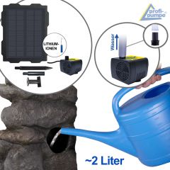 B-Ware Solar - Gartenbrunnen & Wasserspiel FELS-ZAUBER mit Li-Ion-Akku